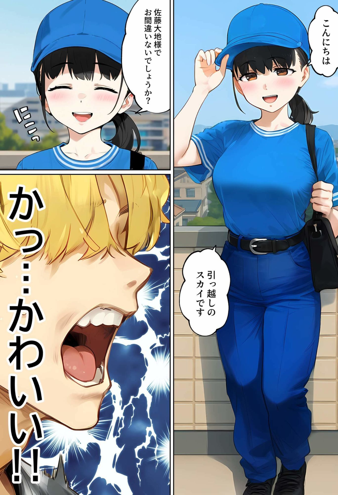 【実話】引っ越し見積もり中、新人ちゃん（22）のバキバキスマホにマチアプ通知！ヤリモク男子から「俺が」守らなきゃwww 5枚目