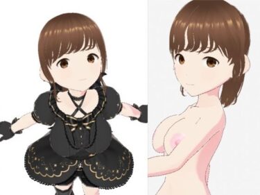 【d_713729】黒いドレスを着たお姉さん（セリフなし  3DCGモデル  イラスト集）
